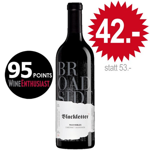 Broadside, Blackletter, Cabernet Sauvignon; Paso Robles (2020)