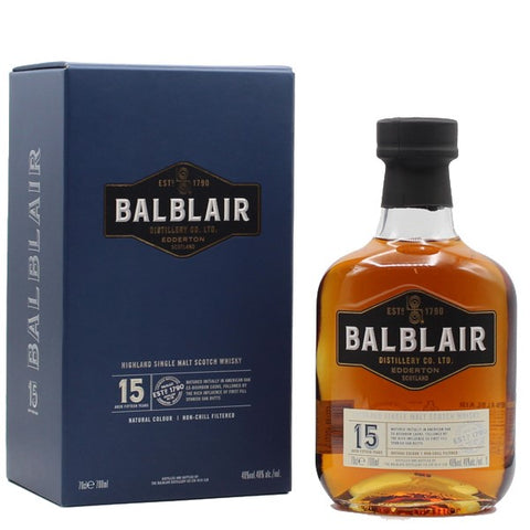 Balblair Highland Single Malt Whisky; 15 yo